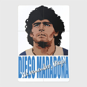 Магнитный плакат 2Х3 с принтом Мы помним Диего! в Тюмени, Полимерный материал с магнитным слоем | 6 деталей размером 9*9 см | argentina | celebrity | diego maradona | football | forward | star | аргентина | диего марадона | звезда | знаменитость | форвард | футбол