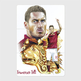 Магнитный плакат 2Х3 с принтом Francesco Totti Roma в Тюмени, Полимерный материал с магнитным слоем | 6 деталей размером 9*9 см | football | legend | lion | roma | totti | италия | лев | легенда | тотти | футбол