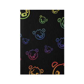 Обложка для паспорта матовая кожа с принтом Colorful Bear в Тюмени, натуральная матовая кожа | размер 19,3 х 13,7 см; прозрачные пластиковые крепления | Тематика изображения на принте: colorful | games | иллюстрация | медведь | обёртка | фортнайт