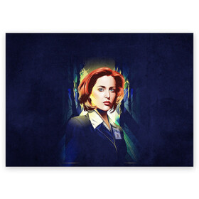 Поздравительная открытка с принтом Dana Scully в Тюмени, 100% бумага | плотность бумаги 280 г/м2, матовая, на обратной стороне линовка и место для марки
 | dana | dana scully | fbi | fox | fox mulder | i want to believe | mulder | scully | the truth is out there | the x files | trust no one | x file | xfile | дана | дана скалли | малдер | секретные материалы | скалли | фбр | фокс | фокс малдер | х файл | хфа