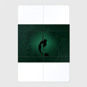 Магнитный плакат 2Х3 с принтом Русалка силуэт в Тюмени, Полимерный материал с магнитным слоем | 6 деталей размером 9*9 см | flowers | mermaid | морская | русалка | русалочка | ундина | цветы