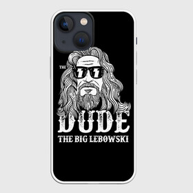 Чехол для iPhone 13 mini с принтом Dude the Big Lebowski в Тюмени,  |  | dude | jeff bridges | the big lebowski | блики | большой лебовский | джефф бриджес | молния | фильм | чувак