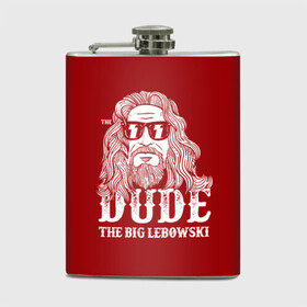 Фляга с принтом Dude the Big Lebowski в Тюмени, металлический корпус | емкость 0,22 л, размер 125 х 94 мм. Виниловая наклейка запечатывается полностью | dude | jeff bridges | the big lebowski | блики | большой лебовский | джефф бриджес | молния | фильм | чувак