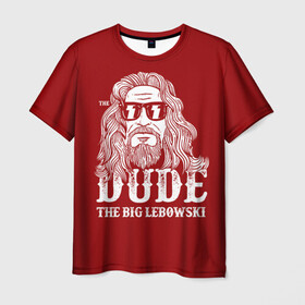 Мужская футболка 3D с принтом Dude the Big Lebowski в Тюмени, 100% полиэфир | прямой крой, круглый вырез горловины, длина до линии бедер | dude | jeff bridges | the big lebowski | блики | большой лебовский | джефф бриджес | молния | фильм | чувак