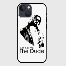 Чехол для iPhone 13 mini с принтом Just call me the Dude в Тюмени,  |  | dude | jeff bridges | just call me the dude | the big lebowski | большой лебовский | джефф бриджес | просто зови меня | фильм | чувак