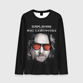 Мужской лонгслив 3D с принтом The Big Lebowski в Тюмени, 100% полиэстер | длинные рукава, круглый вырез горловины, полуприлегающий силуэт | dude | jeff bridges | the big lebowski | большой лебовский | джефф бриджес | ковер | красные очки | узор | фильм | чувак