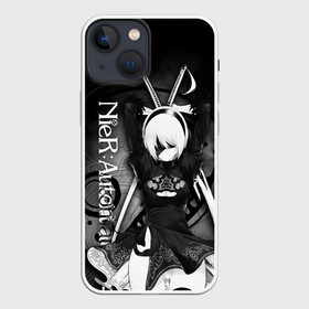 Чехол для iPhone 13 mini с принтом Nier: Automata, 2B в Тюмени,  |  | 2b | 9s | a2 | emil | nier | nier automata | nier: automata | yorha | игры | нир | эмиль