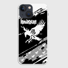 Чехол для iPhone 13 mini с принтом Haikyuu Ворон иероглиф в Тюмени,  |  | anime | haikyu | haikyuu | karasuno | аниме | волейбол | ворон | кагеяма | карасуно | кей | кенма | козуме | куроо | маленький гигант | манга | мяч | некома | ойкава | сатори | сёё | тендо | тобио | тоору | хайкью | хината