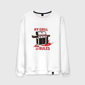 Мужской свитшот хлопок с принтом My Grill My Rules в Тюмени, 100% хлопок |  | barbecue | bbw | cook | fire | flame | food | meat | steak | summer | барбекью | барбекю | газовый гриль | для повара | дымок | коптильня | коптильщик | копчение | лето | мангал | мой гриль мои правила | мясо | на шашлыки | огонь