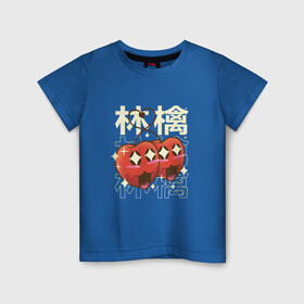 Детская футболка хлопок с принтом Японские кавайные яблоки в Тюмени, 100% хлопок | круглый вырез горловины, полуприлегающий силуэт, длина до линии бедер | anime | apple | apples | art | cute | fruit | fruits | japan | japanese | kanji | kawaii | love | manga | алфавит | аниме | арт | в японском стиле | кандзи | красные яблоки | любовь | манга | милота | сердечко | сердце | фрукты | яблоко