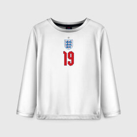 Детский лонгслив 3D с принтом Мэйсон Маунт форма Англия в Тюмени, 100% полиэстер | длинные рукава, круглый вырез горловины, полуприлегающий силуэт
 | 2020 | 2021 | euro | fifa | mason | mount | uefa | аглийская | англичане | англия | евро | маунт | мэйсон | мэйсон маунт | сборная англии | сборной | уефа | фифа | форма | футбол | футбольная