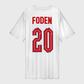 Платье-футболка 3D с принтом Фил Фоден форма Англия в Тюмени,  |  | 2020 | 2021 | euro | fifa | fil | foden | uefa | аглийская | англичане | англия | евро | сборная англии | сборной | уефа | фил фоден | филип | фифа | фоден | форма | футбол | футбольная