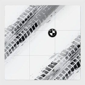 Магнитный плакат 3Х3 с принтом BMW ПРОТЕКТОР ШИН в Тюмени, Полимерный материал с магнитным слоем | 9 деталей размером 9*9 см | bmw | tegunvteg | авто | автомобиль | бмв | логотип | марка | машина | модель | протектор | следы | шины