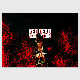 Поздравительная открытка с принтом Red Dead Redemption Bandit в Тюмени, 100% бумага | плотность бумаги 280 г/м2, матовая, на обратной стороне линовка и место для марки
 | game | red dead | red dead redemption 2 | redemption 2 | rockstar games | бандиты | дикий запад | игры | ковбои | оружие