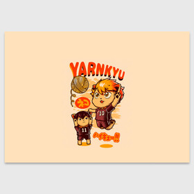 Поздравительная открытка с принтом YARNKYU Haikyu!! | ЯКУ Хайкью!! в Тюмени, 100% бумага | плотность бумаги 280 г/м2, матовая, на обратной стороне линовка и место для марки
 | Тематика изображения на принте: anime | haikyu | haikyuu | manga | nekoma high | toritsu nekoma kk | yaku morisuke | аниме | волейбол | волейбольный клуб | котята | манга | мориске яку | мяч | номер 3 | старшая некома | хаику | хаикую