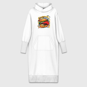 Платье удлиненное хлопок с принтом Hey, Burger в Тюмени,  |  | Тематика изображения на принте: burger | вредная еда | гамбургер | иллюстрация | напиток