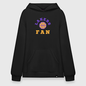 Худи SuperOversize хлопок с принтом Lakers Fan в Тюмени, 70% хлопок, 30% полиэстер, мягкий начес внутри | карман-кенгуру, эластичная резинка на манжетах и по нижней кромке, двухслойный капюшон
 | basketball | bryant | game | james | kobe | lakers | lebron | los angeles | nba | sport | streetball | баскетбол | баскетболист | брайант | джеймс | игра | игрок | коби | леброн | лейкерс | лос анджелес | мяч | нба | спорт | стритбол