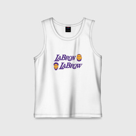 Детская майка хлопок с принтом LaBron - LaBrow в Тюмени,  |  | basketball | bryant | game | james | kobe | lakers | lebron | los angeles | nba | sport | streetball | баскетбол | баскетболист | брайант | джеймс | игра | игрок | коби | леброн | лейкерс | лос анджелес | мяч | нба | спорт | стритбол