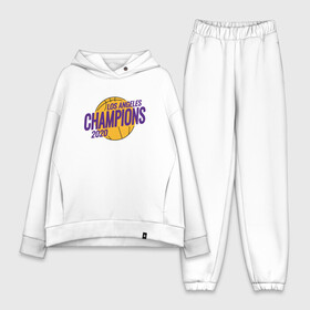 Женский костюм хлопок Oversize с принтом LA Champions в Тюмени,  |  | basketball | bryant | game | james | kobe | lakers | lebron | los angeles | nba | sport | streetball | баскетбол | баскетболист | брайант | джеймс | игра | игрок | коби | леброн | лейкерс | лос анджелес | мяч | нба | спорт | стритбол