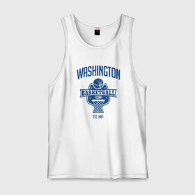 Мужская майка хлопок с принтом Washington Basketball в Тюмени, 100% хлопок |  | basketball | game | nba | sport | streetball | washington | баскетбол | баскетболист | вашингтон | игра | игрок | мяч | нба | спорт | стритбол | тренер