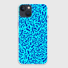 Чехол для iPhone 13 с принтом Неоновые синие узоры в Тюмени,  |  | abstract | blue | neon | sea | абстракционизм | абстракция | африканские | вода | волны | голубые узоры | камуфляж | лагуна | линии | мелкий узор | мемфис | море | морское | неоновый | орнамент | пятна | пятнистый