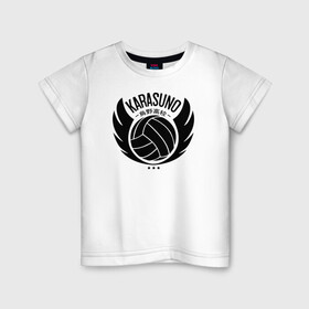 Детская футболка хлопок с принтом Старшая Карасуно | Haikyuu!! в Тюмени, 100% хлопок | круглый вырез горловины, полуприлегающий силуэт, длина до линии бедер | anime | haikyu | haikyuu | karasuno | karasuno high | manga | аниме | волейбол | волейбольный клуб | волейбольный мяч | вороны | иероглифы | карасуно | крылья | лого | манга | мяч | надпись | старшая школа | хаику | хаикую
