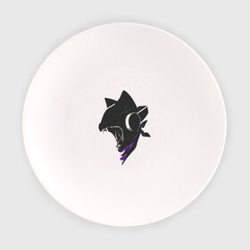 Тарелка с принтом Evil Cat в Тюмени, фарфор | диаметр - 210 мм
диаметр для нанесения принта - 120 мм | иллюстрация | котенок | котик | музыка | наушники