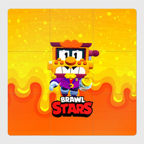 Магнитный плакат 3Х3 с принтом Грифф Griff Brawl Stars в Тюмени, Полимерный материал с магнитным слоем | 9 деталей размером 9*9 см | brawl | brawl stars | brawlstars | brawl_stars | grif | griff | бравл | бравлстарс | грифф