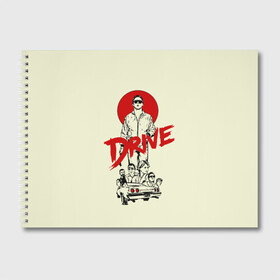 Альбом для рисования с принтом Драйв в Тюмени, 100% бумага
 | матовая бумага, плотность 200 мг. | Тематика изображения на принте: auto | car | drive | drive фильм | moto | ryan gosling | scorpio | the driver | авто | водитель | гонки | гонщик | драйв | райан гослинг | скорпион | тачки