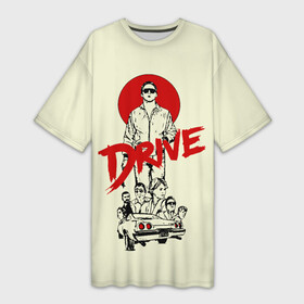 Платье-футболка 3D с принтом Драйв в Тюмени,  |  | auto | car | drive | drive фильм | moto | ryan gosling | scorpio | the driver | авто | водитель | гонки | гонщик | драйв | райан гослинг | скорпион | тачки