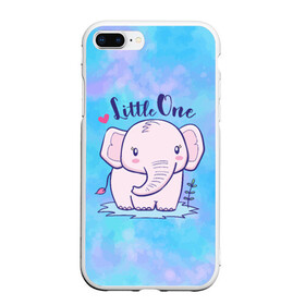 Чехол для iPhone 7Plus/8 Plus матовый с принтом Маленький слоненок в Тюмени, Силикон | Область печати: задняя сторона чехла, без боковых панелей | Тематика изображения на принте: детеныш | милый | ребенок | слон | слоненок | слоник