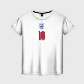 Женская футболка 3D с принтом Стерлинг форма Англия в Тюмени, 100% полиэфир ( синтетическое хлопкоподобное полотно) | прямой крой, круглый вырез горловины, длина до линии бедер | 2020 | 2021 | euro | fifa | uefa | аглийская | англичане | англия | евро | рахим | рахим стерлинг | сборная англии | сборной | стерлинг | уефа | фифа | форма | футбол | футбольная