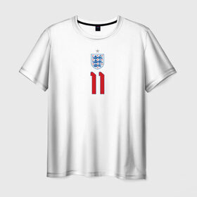 Мужская футболка 3D с принтом Рашфорд форма Англия в Тюмени, 100% полиэфир | прямой крой, круглый вырез горловины, длина до линии бедер | Тематика изображения на принте: 2020 | 2021 | euro | fifa | marcus rashford | rashford | uefa | аглийская | англичане | англия | евро | маркус | маркус рашфорд | рашфорд | сборная англии | сборной | уефа | фифа | форма | футбол | футбольная