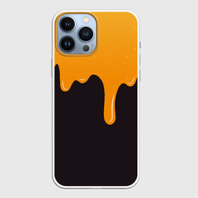 Чехол для iPhone 13 Pro Max с принтом Капающий мёд | Dripping Honey в Тюмени,  |  | Тематика изображения на принте: 3d эффект | amber | art | food | paint | shiny paint | арт | блестящая краска | вязкий продукт | для любителей мёда | дрип | дриппинг | иллюстрация | капли мёда | краска | медовый рисунок | медок | реалистичный рисунок