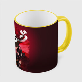 Кружка с принтом Dororo red в Тюмени, керамика | ёмкость 330 мл | Тематика изображения на принте: demon | dororo | hyakkimaru | аниме | дайго | дороро | ронин | хяккимару