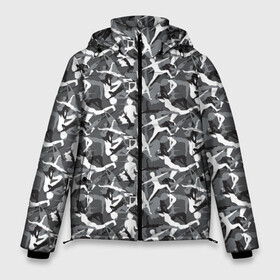 Мужская зимняя куртка 3D с принтом Гимнастика в Тюмени, верх — 100% полиэстер; подкладка — 100% полиэстер; утеплитель — 100% полиэстер | длина ниже бедра, свободный силуэт Оверсайз. Есть воротник-стойка, отстегивающийся капюшон и ветрозащитная планка. 

Боковые карманы с листочкой на кнопках и внутренний карман на молнии. | sport | гимнастика | зож | йога | легкая атлетика | пластика | спорт | спортсмен | физкультура | фитнес