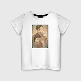 Детская футболка хлопок с принтом Мутсу и Хёго в Тюмени, 100% хлопок | круглый вырез горловины, полуприлегающий силуэт, длина до линии бедер | demon | dororo | hyakkimaru | аниме | дайго | дороро | ронин | хяккимару