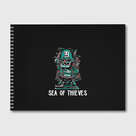 Альбом для рисования с принтом Старый пират в Тюмени, 100% бумага
 | матовая бумага, плотность 200 мг. | game | games | pirate | sea of thieves | sot | игра | игры | корабли | корабль | кракен | майкрософт | море | море воров | моря | пираты