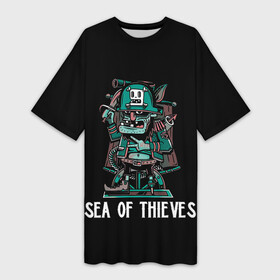 Платье-футболка 3D с принтом Старый пират в Тюмени,  |  | game | games | pirate | sea of thieves | sot | игра | игры | корабли | корабль | кракен | майкрософт | море | море воров | моря | пираты