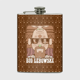 Фляга с принтом The Big Lebowski в Тюмени, металлический корпус | емкость 0,22 л, размер 125 х 94 мм. Виниловая наклейка запечатывается полностью | donny | dude | jeff bridges | the big lebowski | walter sobchak | большой лебовский | боулинг | вальтер собчак | джефф бриджес | донни | заяц | кегли | кролик | фильм | чувак