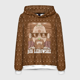 Мужская толстовка 3D с принтом The Big Lebowski в Тюмени, 100% полиэстер | двухслойный капюшон со шнурком для регулировки, мягкие манжеты на рукавах и по низу толстовки, спереди карман-кенгуру с мягким внутренним слоем. | donny | dude | jeff bridges | the big lebowski | walter sobchak | большой лебовский | боулинг | вальтер собчак | джефф бриджес | донни | заяц | кегли | кролик | фильм | чувак