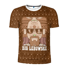 Мужская футболка 3D спортивная с принтом The Big Lebowski в Тюмени, 100% полиэстер с улучшенными характеристиками | приталенный силуэт, круглая горловина, широкие плечи, сужается к линии бедра | donny | dude | jeff bridges | the big lebowski | walter sobchak | большой лебовский | боулинг | вальтер собчак | джефф бриджес | донни | заяц | кегли | кролик | фильм | чувак