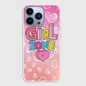 Чехол для iPhone 13 Pro с принтом Girl Zone только для девушек в Тюмени,  |  | Тематика изображения на принте: girl | girl zone | девочка | девушка | девушке | девушки рулят | зона девушек | только для девушек