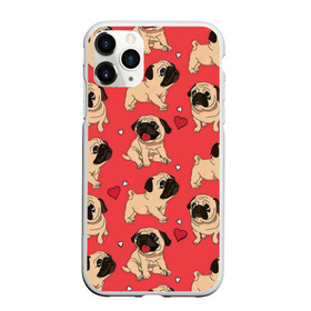Чехол для iPhone 11 Pro матовый с принтом Мопсики и Сердечки в Тюмени, Силикон |  | love | арт | день валентина | день святого | день святого валентина | любовь | много собак | мопс | мопсы | порода | породистые | породистые собаки | породы собак | собака | собаки