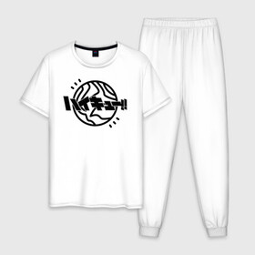 Мужская пижама хлопок с принтом Haikyu!! | ВОЛЕЙБОЛ!! в Тюмени, 100% хлопок | брюки и футболка прямого кроя, без карманов, на брюках мягкая резинка на поясе и по низу штанин
 | anime | haikyu | haikyuu | manga | аниме | волейбол | волейбольный клуб | волейбольный мяч | земля | лого | логотип | манга | мяч | хаику | хаикую