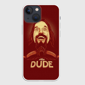 Чехол для iPhone 13 mini с принтом The Dude в Тюмени,  |  | dude | jeff bridges | the big lebowski | большой лебовский | боулинг | джефф бриджес | кегли | чувак | шар