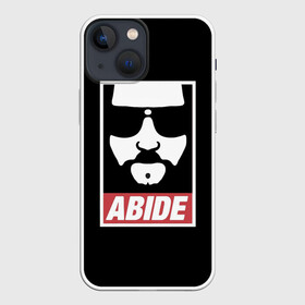 Чехол для iPhone 13 mini с принтом ABIDE Большой Лебовский в Тюмени,  |  | abide | jeff bridges | the big lebowski | большой лебовский | джефф бриджес