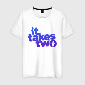 Мужская футболка хлопок с принтом It Takes Two в Тюмени, 100% хлопок | прямой крой, круглый вырез горловины, длина до линии бедер, слегка спущенное плечо. | ea games | gamer | games | hazelight