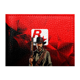 Обложка для студенческого билета с принтом ROCK STAR GAME в Тюмени, натуральная кожа | Размер: 11*8 см; Печать на всей внешней стороне | Тематика изображения на принте: game | red dead | red dead redemption 2 | redemption 2 | rockstar games | бандиты | дикий запад | игры | ковбои | оружие