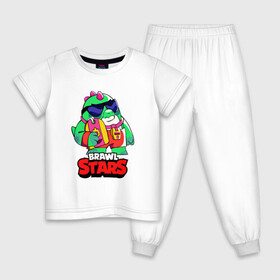 Детская пижама хлопок с принтом Базз Buzz Brawl Stars в Тюмени, 100% хлопок |  брюки и футболка прямого кроя, без карманов, на брюках мягкая резинка на поясе и по низу штанин
 | Тематика изображения на принте: brawl | brawl stars | brawlstars | brawl_stars | buz | buzz | баз | базз | бравл | бравлстарс | буз